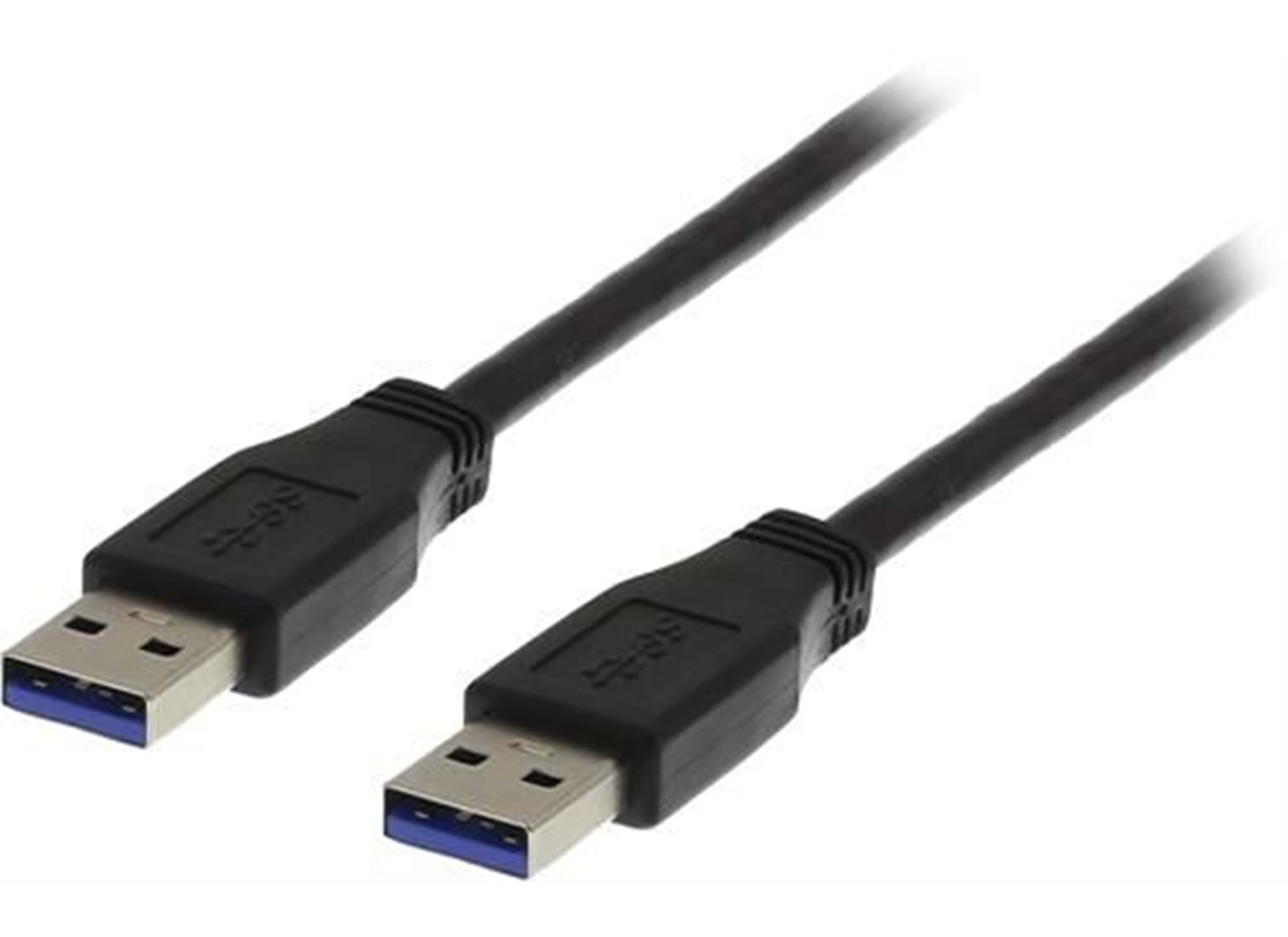 USB 3.0 Typ A hane - Typ A hane 0,5m svart